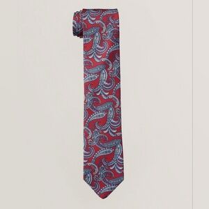 Harry Rosen Paisley Red and Blue Men's Tie